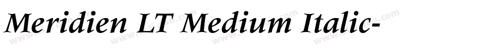 Meridien LT Medium Italic字体转换